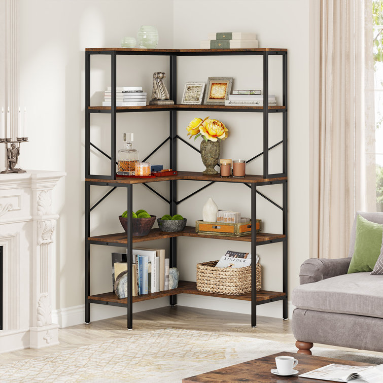 Black deals corner bookcase